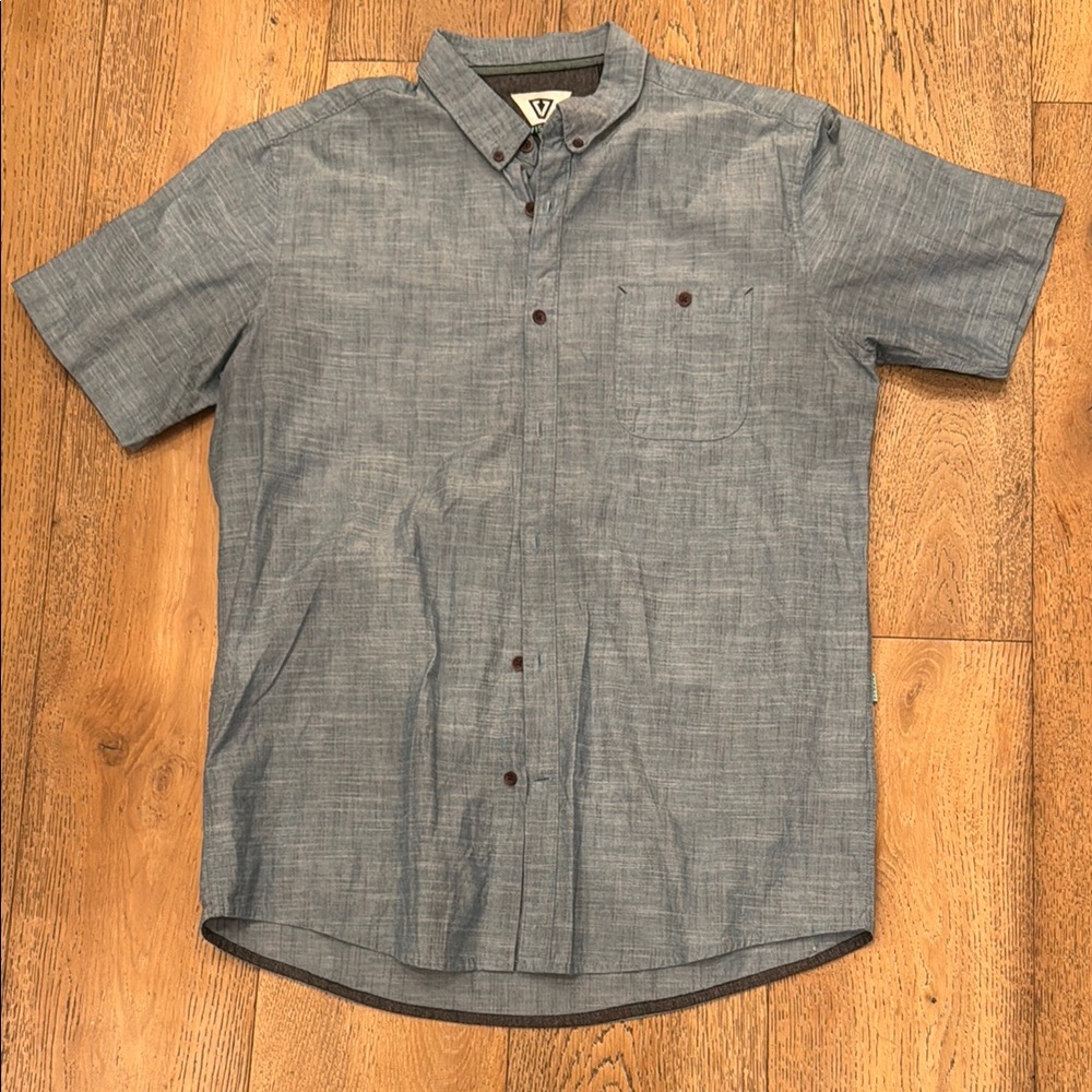 Men's Blue Short Sleeve Shirt
